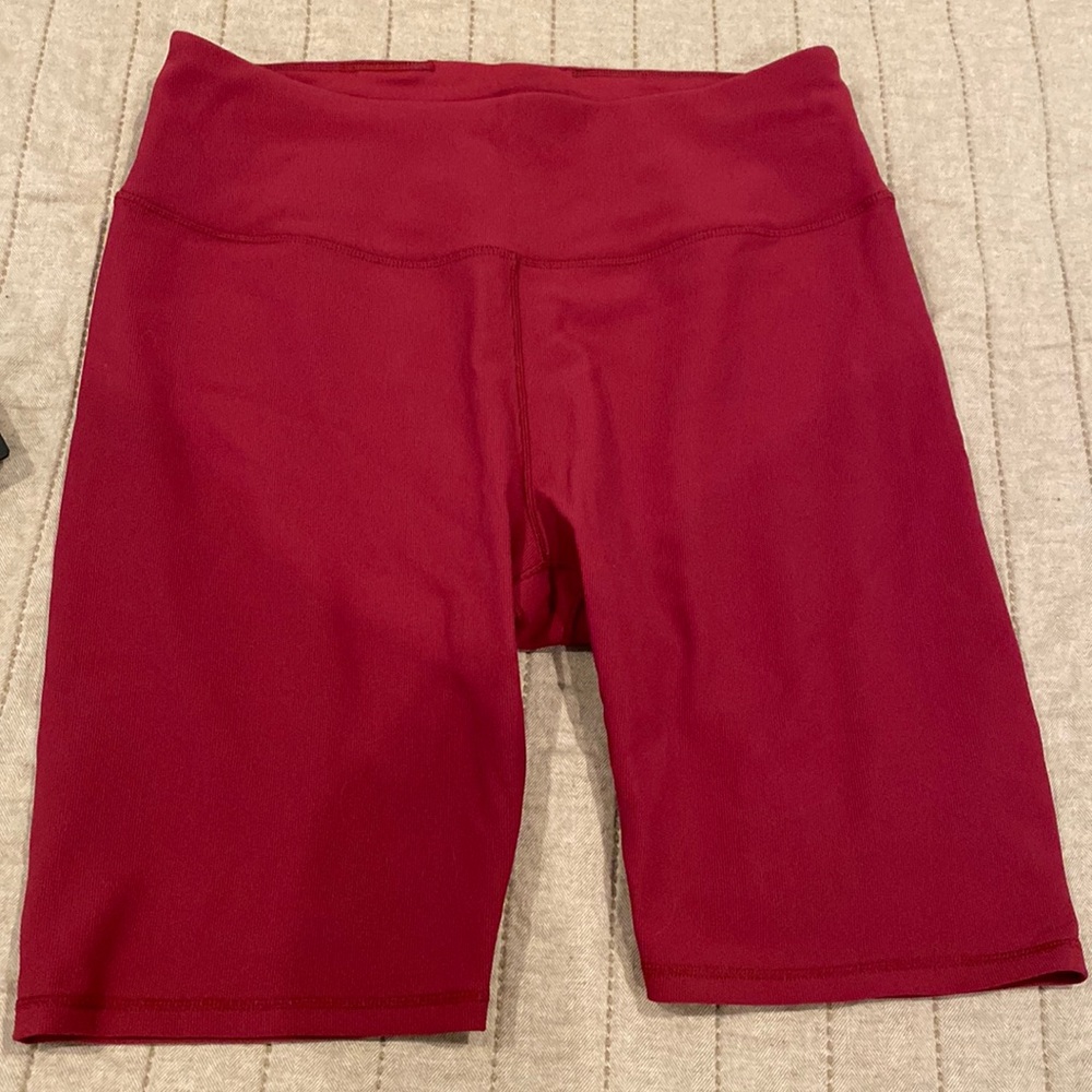 Calia maroon biker shorts. Size L